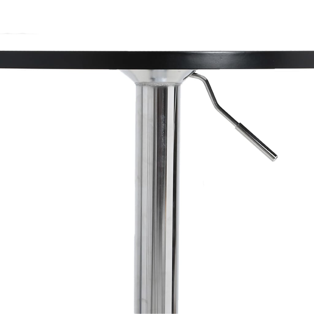 Mesa Alta De Bar Madera Ingeniería Y Acero Negra