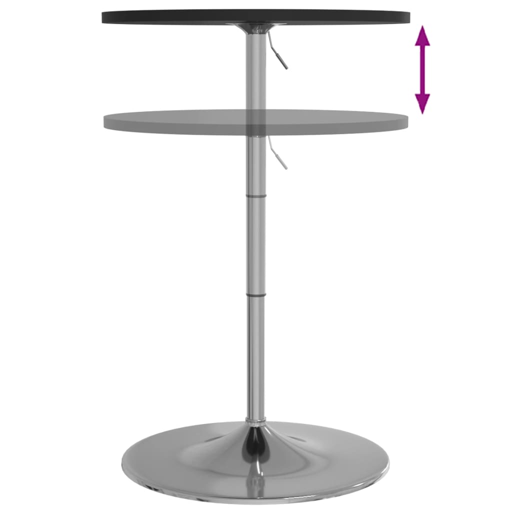 Mesa Alta De Bar Madera Ingeniería Y Acero Negra