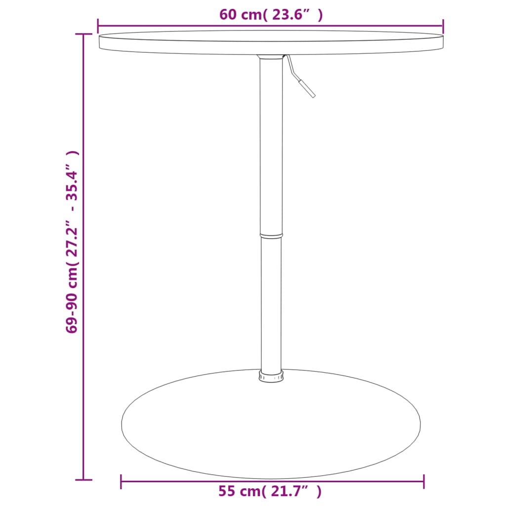 Mesa Alta De Bar Madera Ingeniería Y Acero Negra