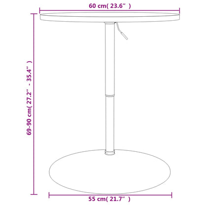 Mesa Alta De Bar Madera Ingeniería Y Acero Negra