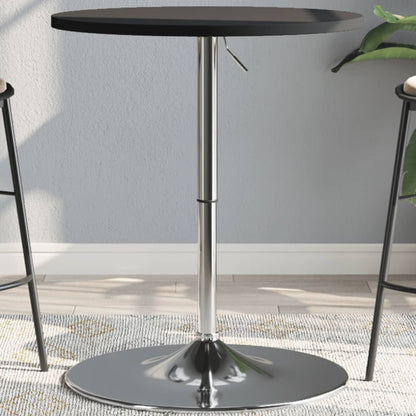 Mesa Alta De Bar Madera Ingeniería Y Acero Negra
