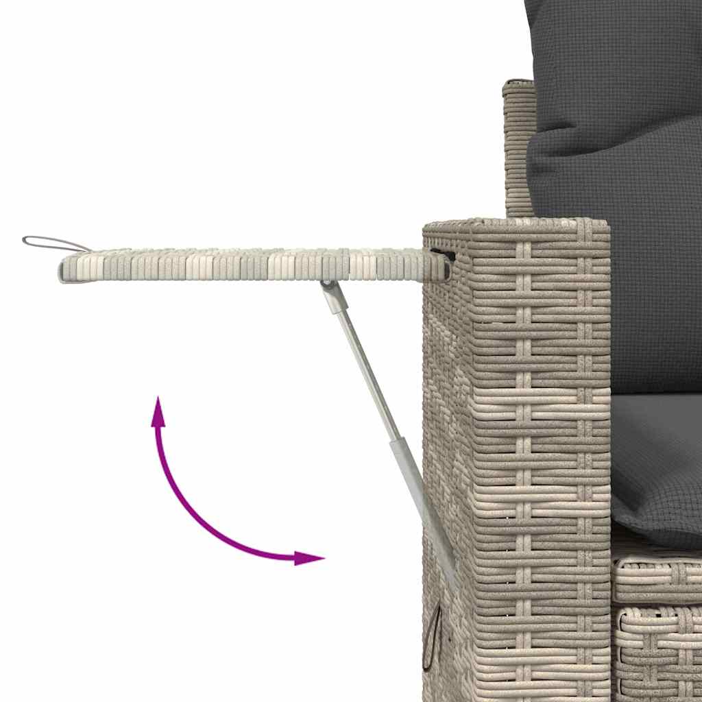 Set De Sofás De Jardín 6 Pzas Y Cojines Ratán Sintético Gris