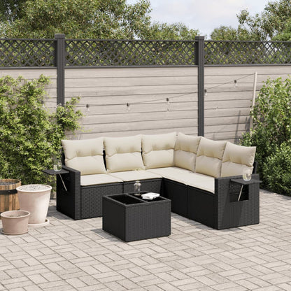 Set De Sofás De Jardín 6 Pzas Y Cojines Ratán Sintético Gris