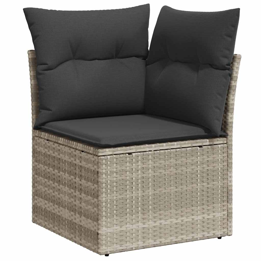 Set Muebles Jardín 9 Pzas Y Cojines Ratán Sintético