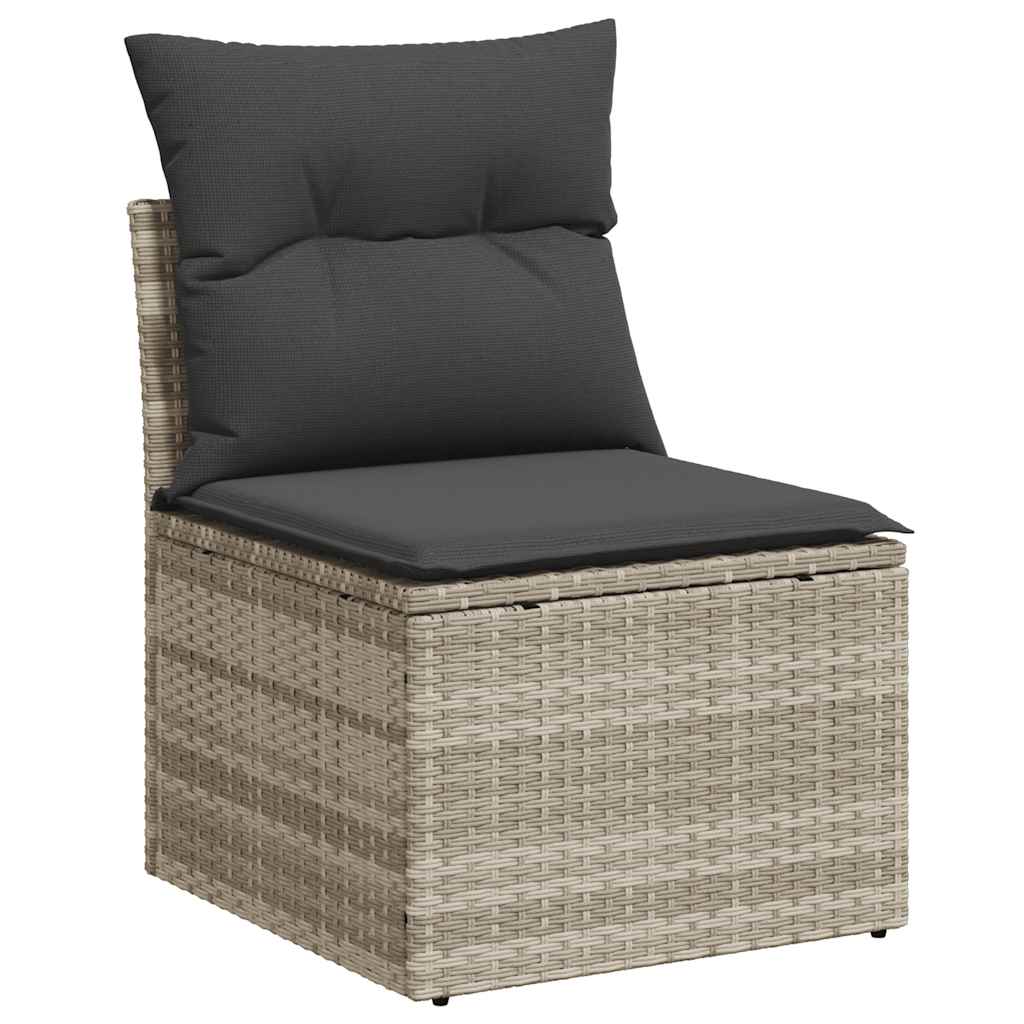 Set Muebles Jardín 9 Pzas Y Cojines Ratán Sintético