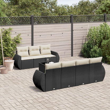 Set De Sofás De Jardín 8 Pzas Y Cojines Ratán Sintético Gris