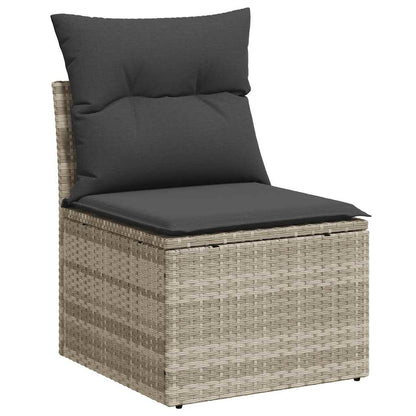 Set De Sofás De Jardín 6 Pzas Y Cojines Ratán Sintético Gris