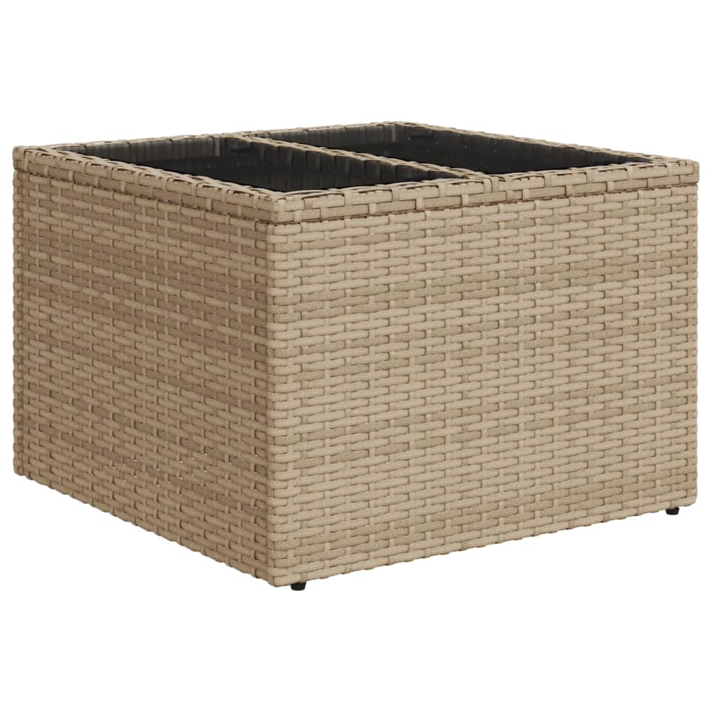 Set Sofás De Jardín 7 Piezas Y Cojines Ratán Sintético Beige