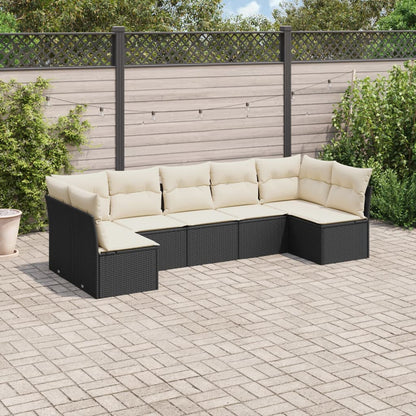 Set De Sofás De Jardín 8 Pzas Y Cojines Ratán Sintético Gris