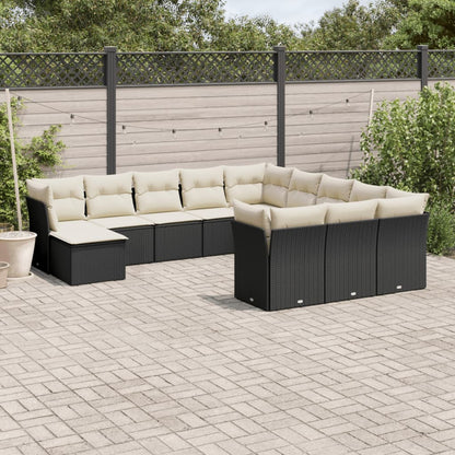 Set Sofás De Jardín Con Cojines 13 Piezas Ratán Sintético Gris