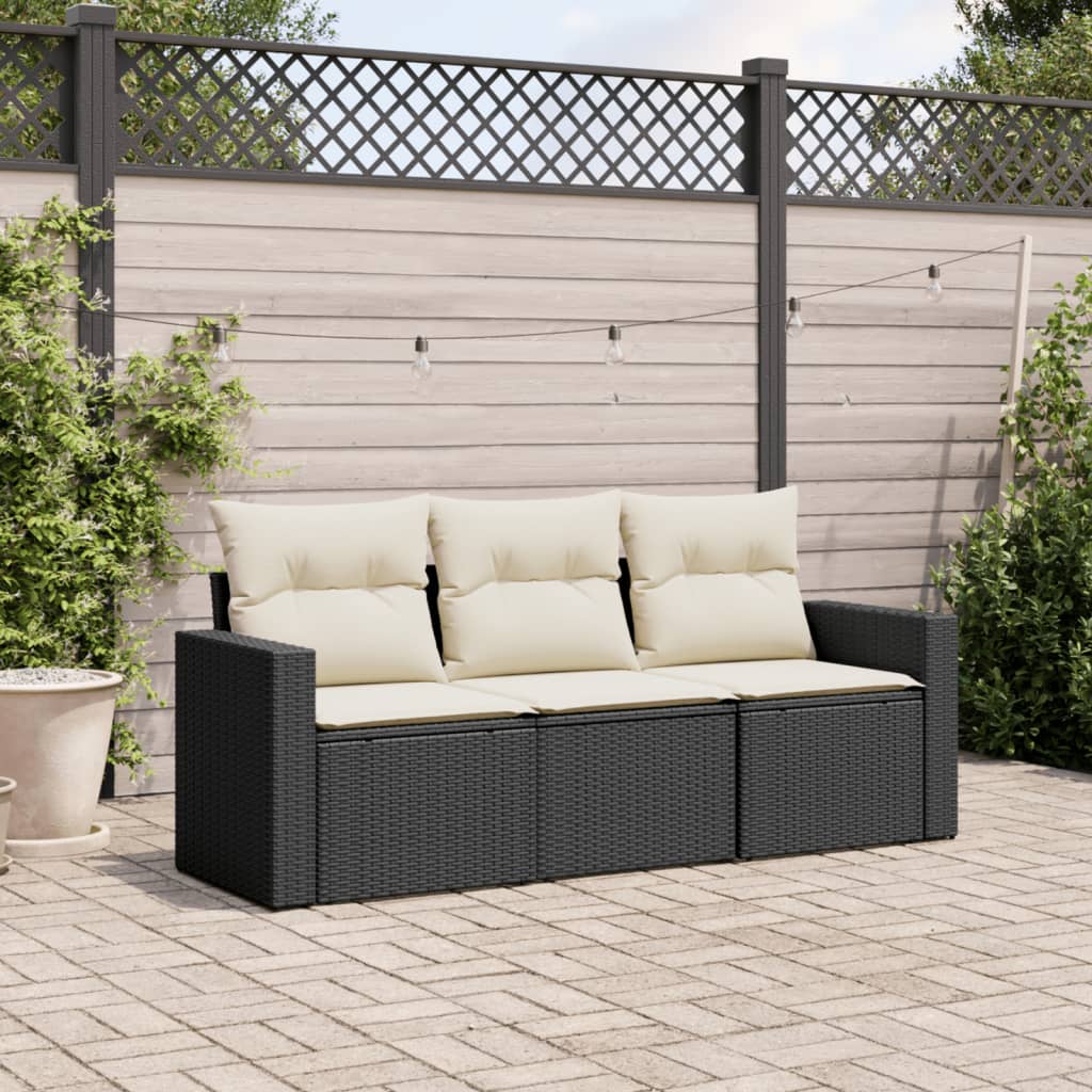 Set De Sofás De Jardín 4 Pzas Y Cojines Ratán Sintético Marrón