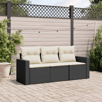 Set De Sofás De Jardín 4 Pzas Y Cojines Ratán Sintético Marrón