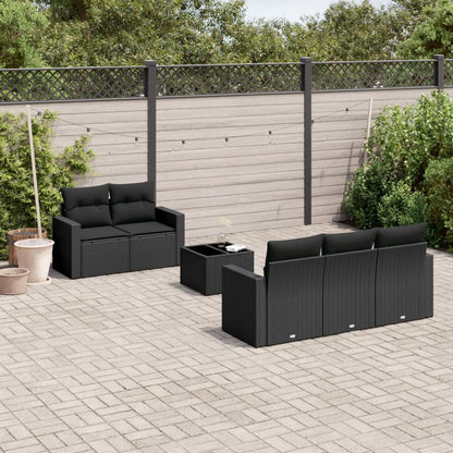 Set De Muebles De Jardín 6 Pzas Y Cojines Ratán Sintético
