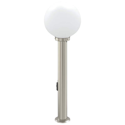 Baliza De Luz Con Toma De Corriente De 80 Cm, Acero Inoxidable, Ip44