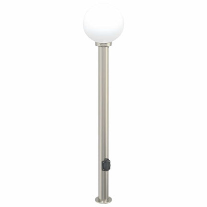 Baliza De Luz Con Toma De Corriente, 120 Cm, Acero Inoxidable, Ip44