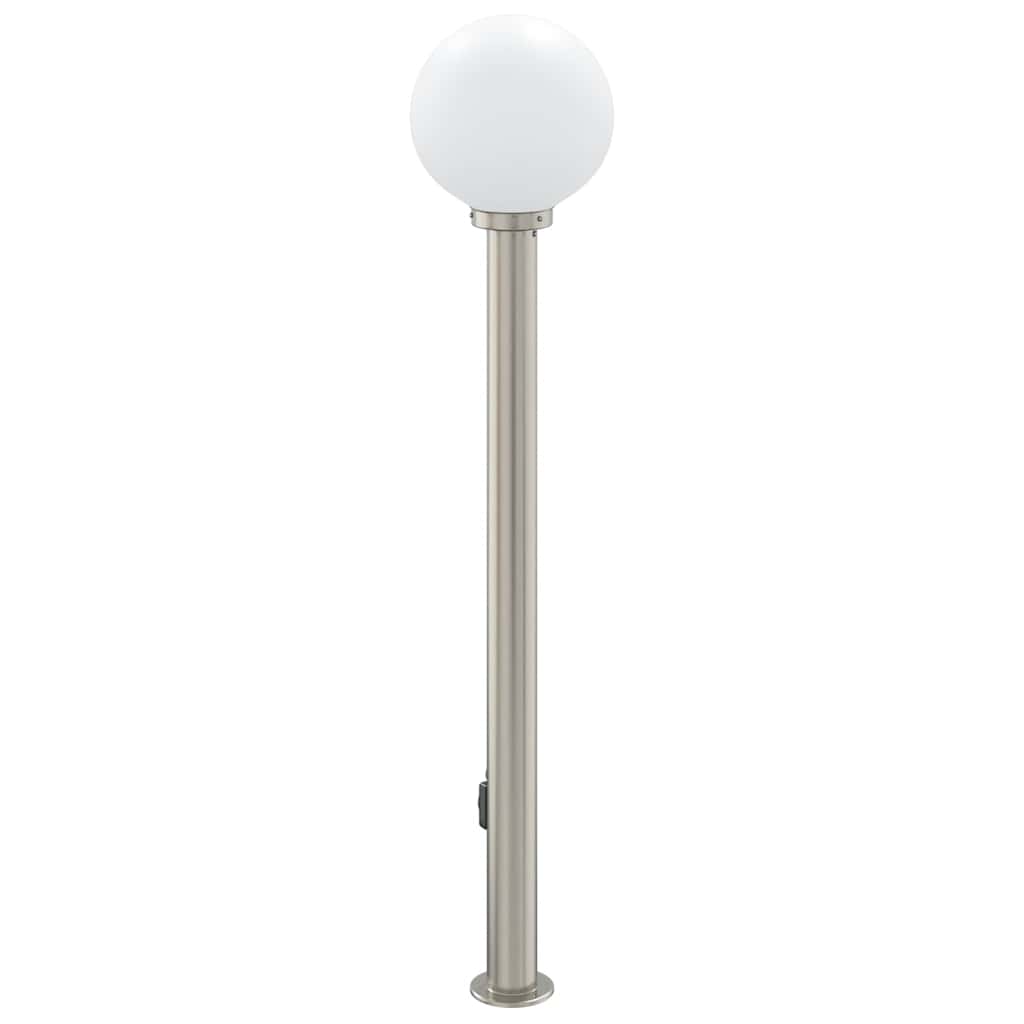 Baliza De Luz Con Toma De Corriente, 120 Cm, Acero Inoxidable, Ip44
