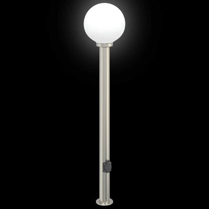 Balizas De Luz Con Toma De Corriente, 3 Unidades, 120 Cm, Acero Inoxidable, Ip44