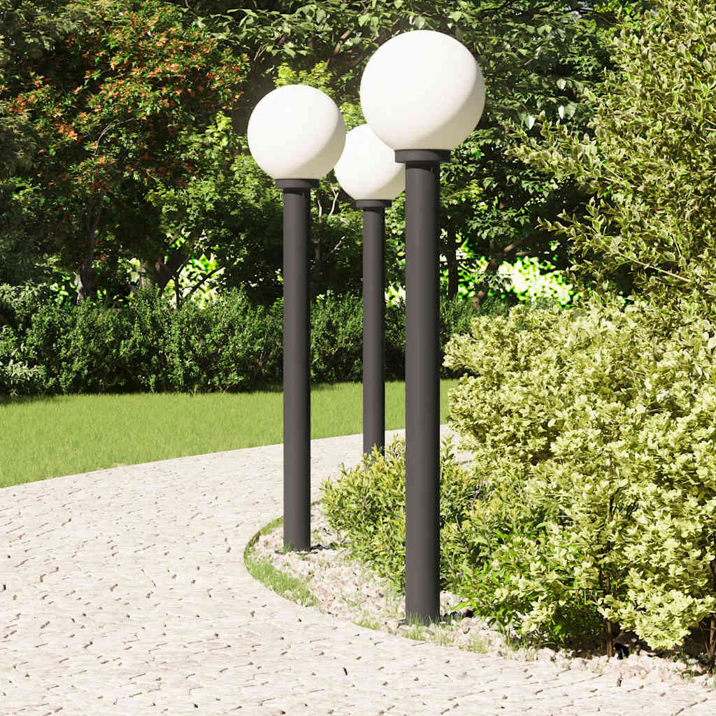 Balizas De Luz, 3 Unidades, 120 Cm, Color Negro, Ip44