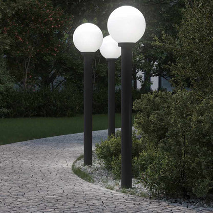 Balizas De Luz, 3 Unidades, 120 Cm, Color Negro, Ip44