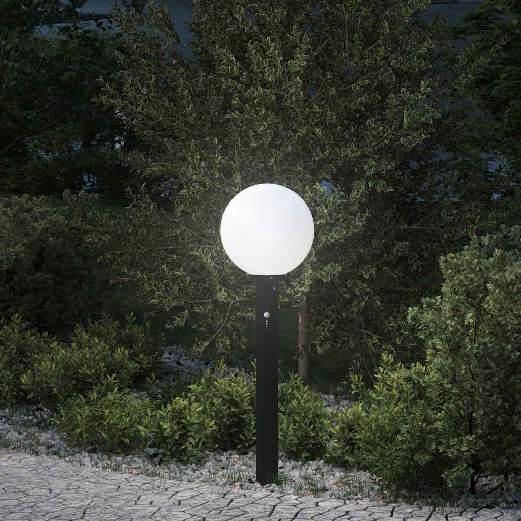 Baliza Luminosa Con Sensor De 80 Cm, Color Negro, Ip44