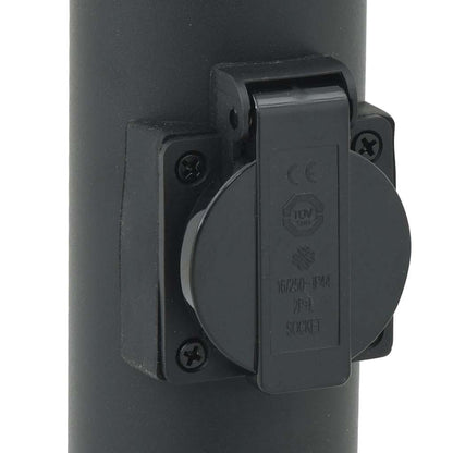Balizas De Luz Con Toma De Corriente, 3 Unidades, 80 Cm, Color Negro, Ip44