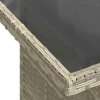 Set De Sofás De Jardín 11 Pzas Y Cojines Ratán Sintético Gris