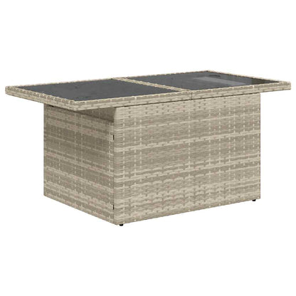 Set De Sofás De Jardín 11 Pzas Y Cojines Ratán Sintético Gris