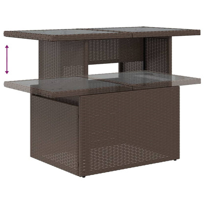 Set Sofás De Jardín 6 Piezas Y Cojines Ratán Sintético Marrón