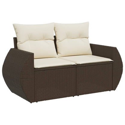Set De Sofás De Jardín 11 Pzas Cojines Ratán Sintético Marrón
