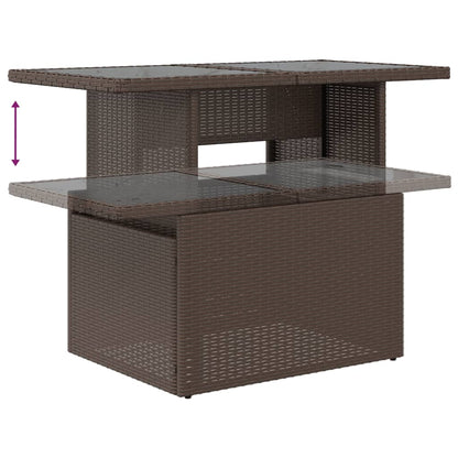 Set Sofás De Jardín 6 Piezas Y Cojines Ratán Sintético Marrón
