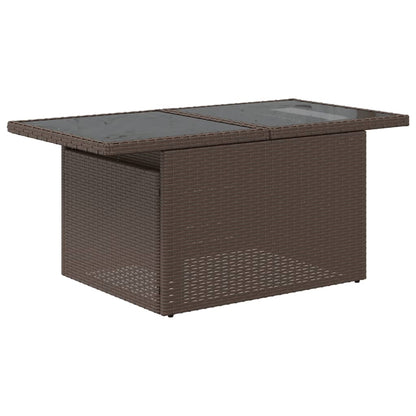 Set De Sofás De Jardín 11 Pzas Cojines Ratán Sintético Marrón