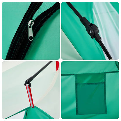 Tienda De Playa 3 Personas Impermeable Apertura Rápida Verde