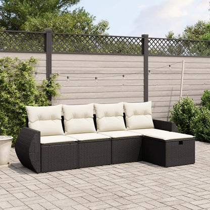 Set De Sofás De Jardín 6 Piezas Y Cojines Ratán Sintético