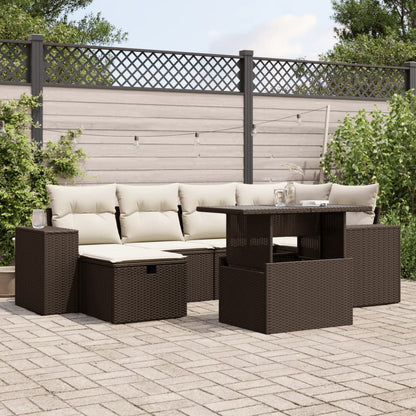 Set De Sofás De Jardín Y Cojines 8 Piezas Ratán Sintético Negro