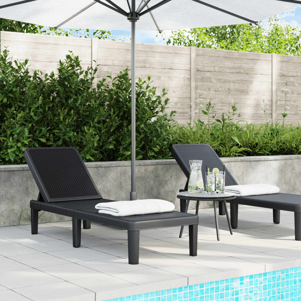 Tumbona Ajustable En 4 Alturas Polipropileno 155,5X57X28 Cm