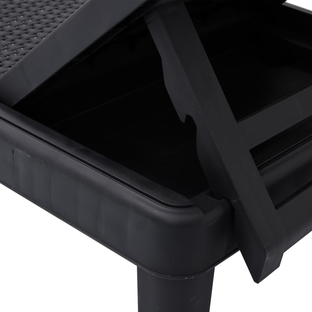 Tumbona Ajustable En 4 Alturas Polipropileno 155,5X57X28 Cm