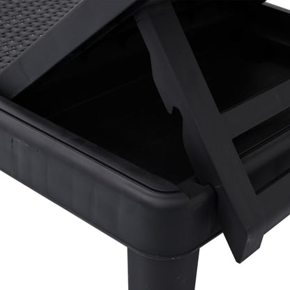 Tumbona Ajustable En 4 Alturas Polipropileno 155,5X57X28 Cm