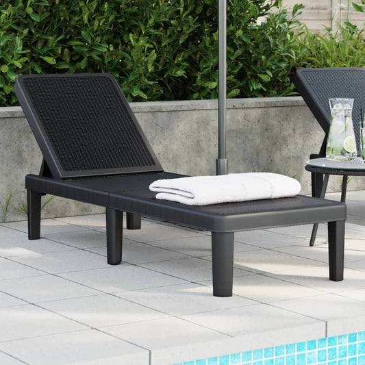 Tumbona Ajustable En 4 Alturas Polipropileno 155,5X57X28 Cm