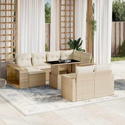 Set De Sofás De Jardín 11 Pzas Cojines Ratán Sintético Marrón