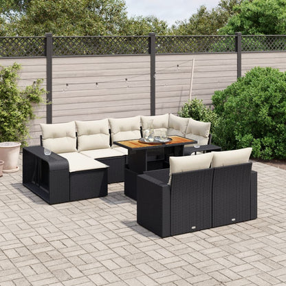 Set De Sofás De Jardín 11 Pzas Cojines Ratán Sintético Marrón