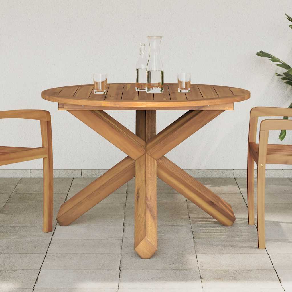 Mesa De Jardín Madera Maciza De Teca Ø