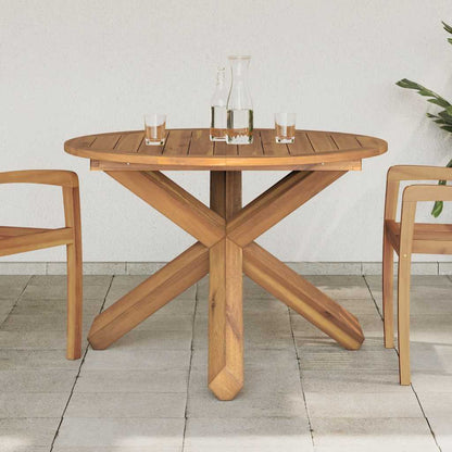 Mesa De Jardín Madera Maciza De Teca Ø