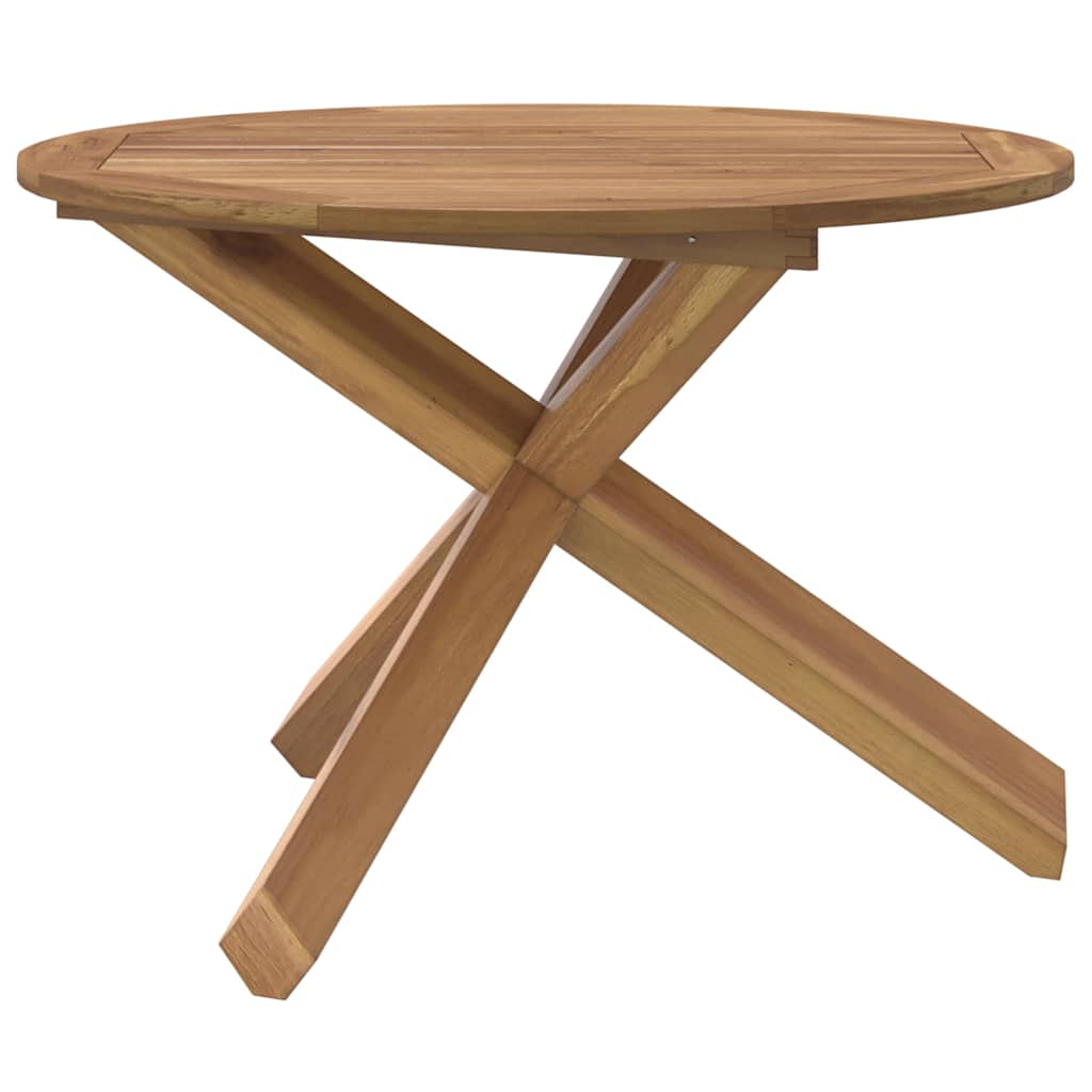Mesa De Jardín Madera Maciza De Teca Ø