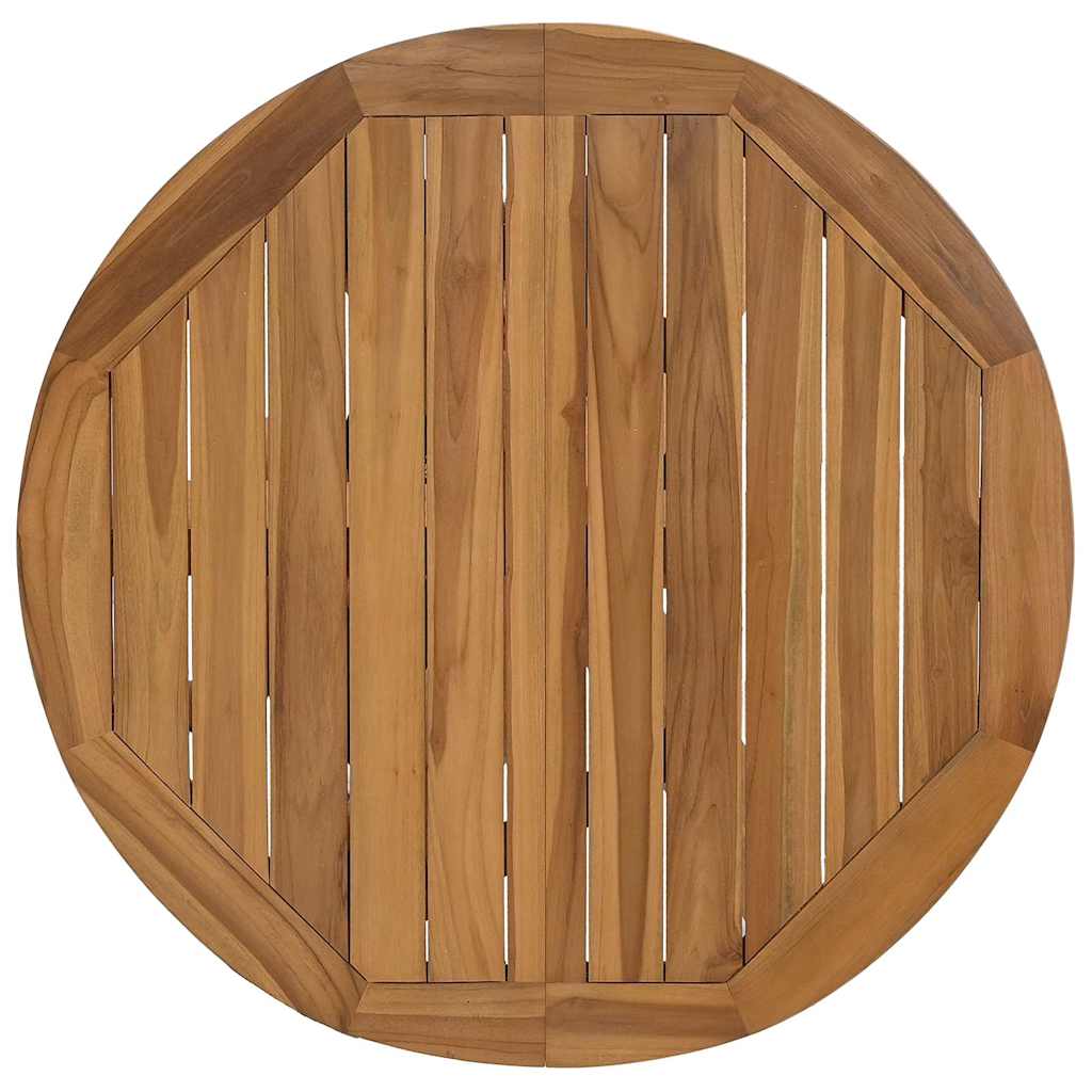 Mesa De Jardín Madera Maciza De Teca Ø