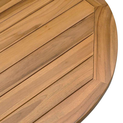 Mesa De Jardín Madera Maciza De Teca Ø