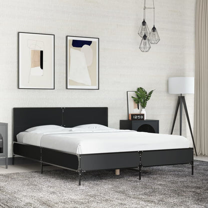 Estructura Cama Madera Ingeniería Metal 140X190 Cm