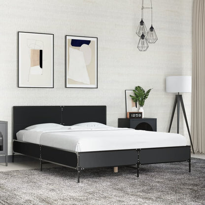 Estructura Cama Madera Ingeniería Metal 140X190 Cm