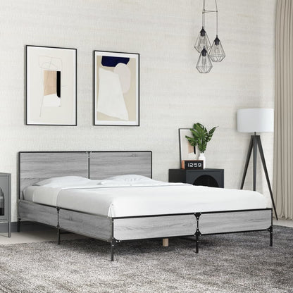 Estructura Cama Madera Ingeniería Metal 140X190 Cm