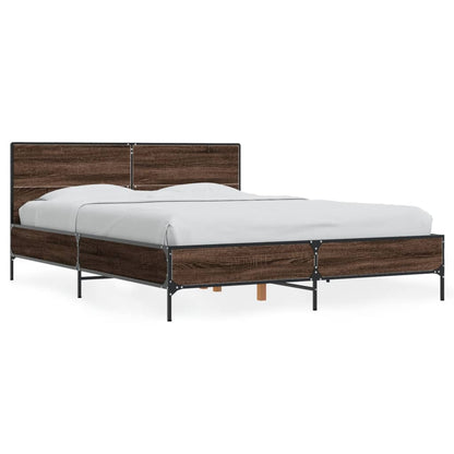 Estructura Cama Madera Ingeniería Metal 140X190 Cm