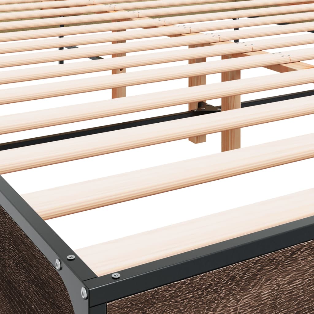 Estructura Cama Madera Ingeniería Metal 140X190 Cm
